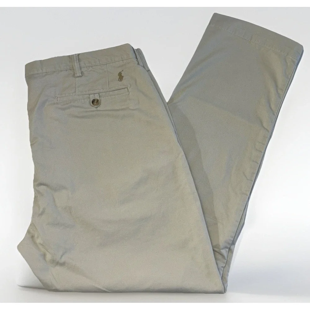 Mens Polo Ralph Lauren Stretch Straight Fit 7 Oz‎ Twill Chino Pants Sz 38 38x32